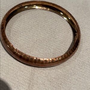 Hammered Copper Bangle Bracelet